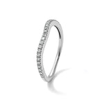 14k White Gold 1/8 carat Diamond Complete Wedding Band
