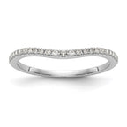 14k White Gold 1/8 carat Diamond Complete Wedding Band