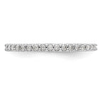 14k White Gold 1/5 carat Diamond Complete Wedding Band