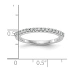 14k White Gold 1/5 carat Diamond Complete Wedding Band