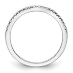 14k White Gold 1/5 carat Diamond Contoured Complete Wedding Band