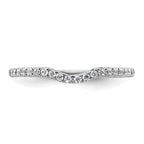 14k White Gold 1/5 carat Diamond Contoured Complete Wedding Band