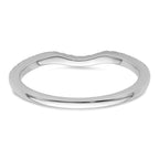 14k White Gold 1/5 carat Diamond Contoured Complete Wedding Band