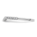 14k White Gold 1/4 carat Diamond Contoured Complete Wedding Band