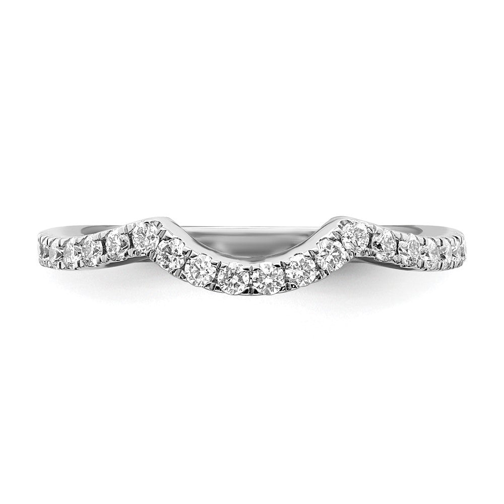 14k White Gold Diamond Wedding Band