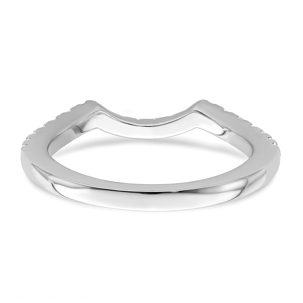 14k White Gold Diamond Wedding Band