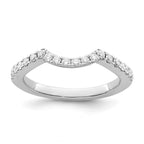 14k White Gold Diamond Wedding Band