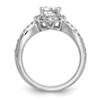 14kw Lab Grown Diamond VS/SI+ G+ S/M Round Halo Eng. Ring