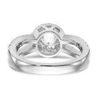 14kw Lab Grown Diamond VS/SI+ G+ S/M Round Halo Eng. Ring