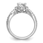 14kw Lab Grown Diamond VS/SI+ G+ S/M Round Halo Eng. Ring