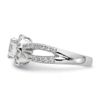 14kw Lab Grown Diamond VS/SI+ G+ S/M Round Halo Eng. Ring