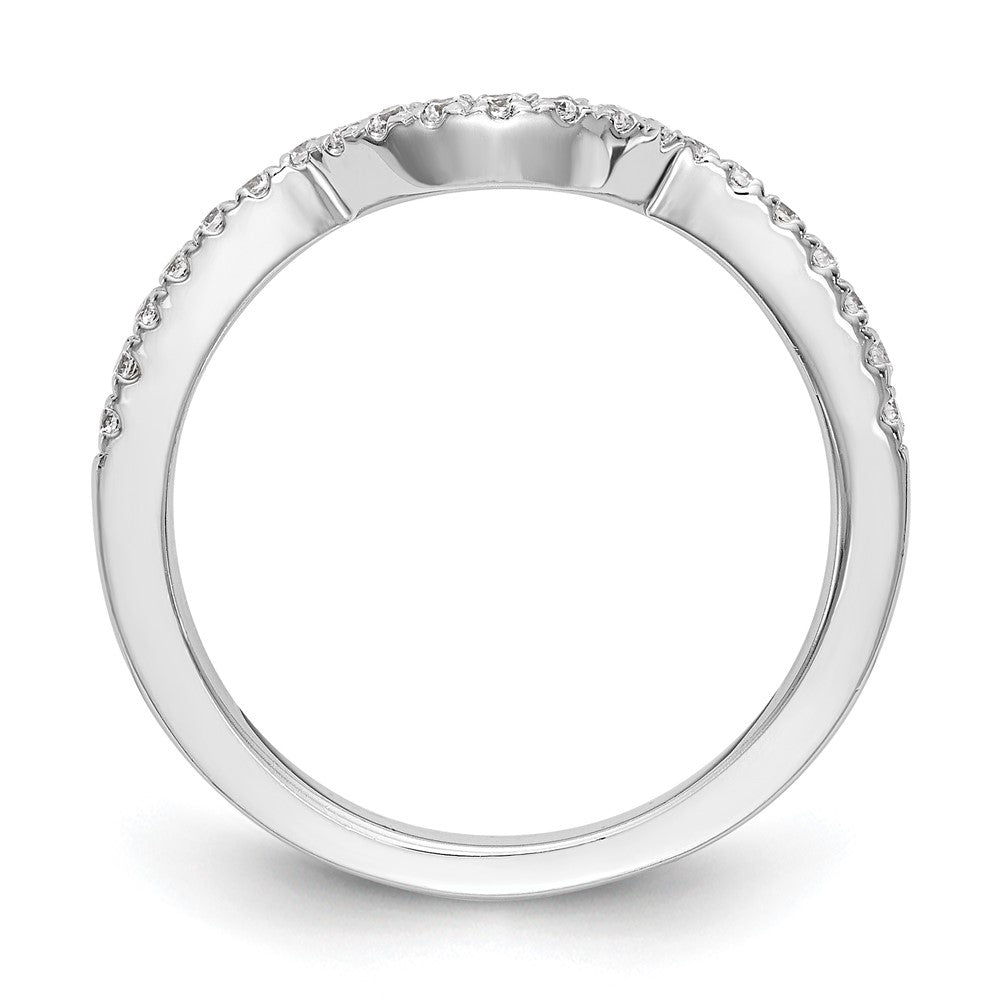14k White Gold 1/4 carat Lab Grown Diamond VS/SI+ G+ Complete Wedding Band