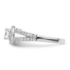 14k White Gold 1 carat Lab Grown Diamond VS/SI+ G+ Complete Round Halo Engagement Ring