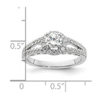 14k White Gold 1 carat Lab Grown Diamond VS/SI+ G+ Complete Round Halo Engagement Ring