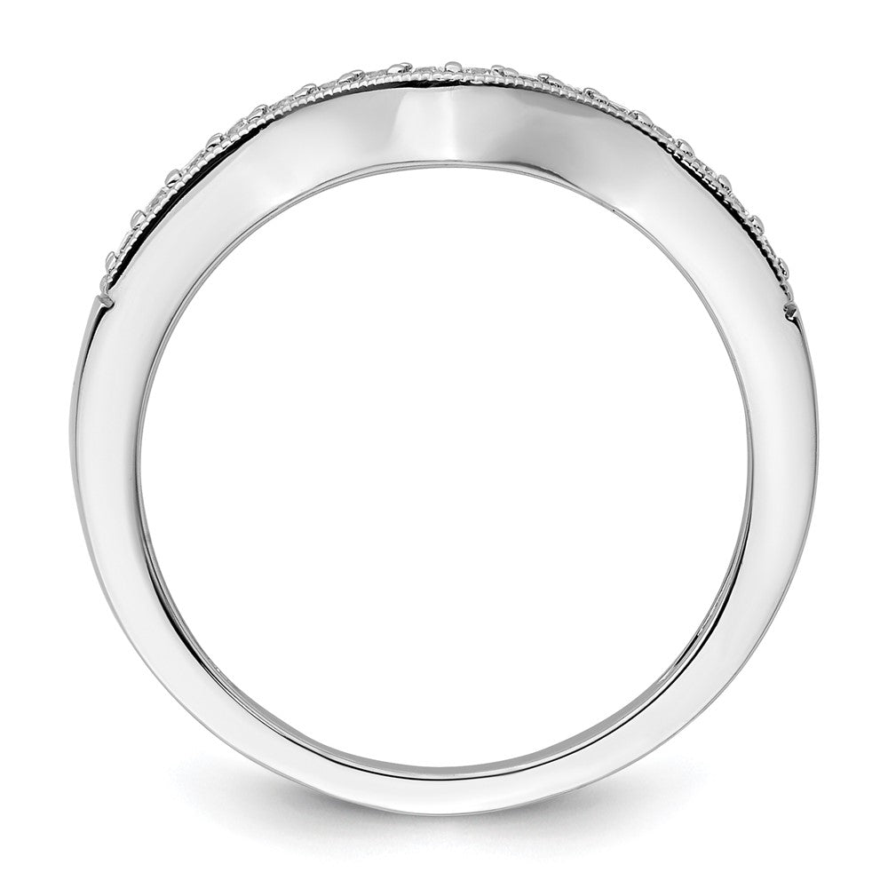 14k White Gold 1/6 carat Lab Grown Diamond VS/SI+ G+ Complete Wedding Band