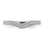 14k White Gold 1/6 carat Lab Grown Diamond VS/SI+ G+ Complete Wedding Band