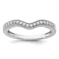 14k White Gold 1/6 carat Lab Grown Diamond VS/SI+ G+ Complete Wedding Band