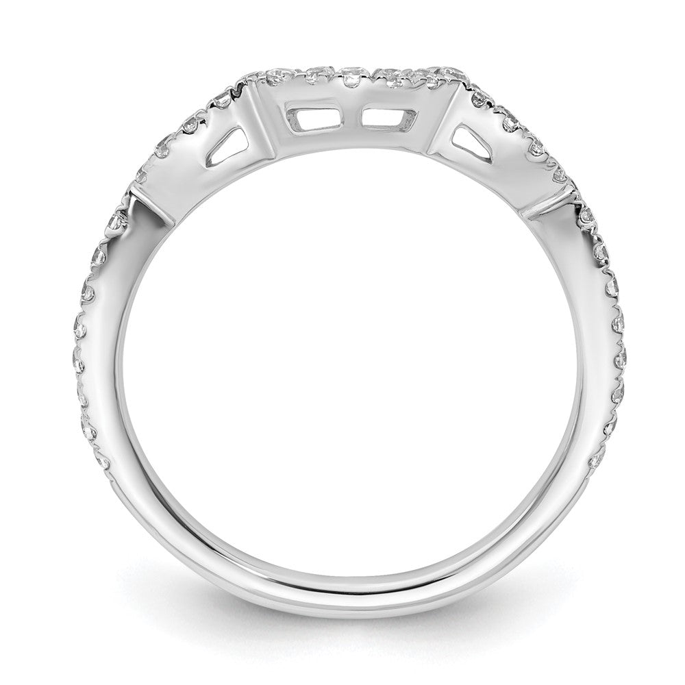 14k White Gold 1/3 carat Lab Grown Diamond VS/SI+ G+ Complete Wedding Band