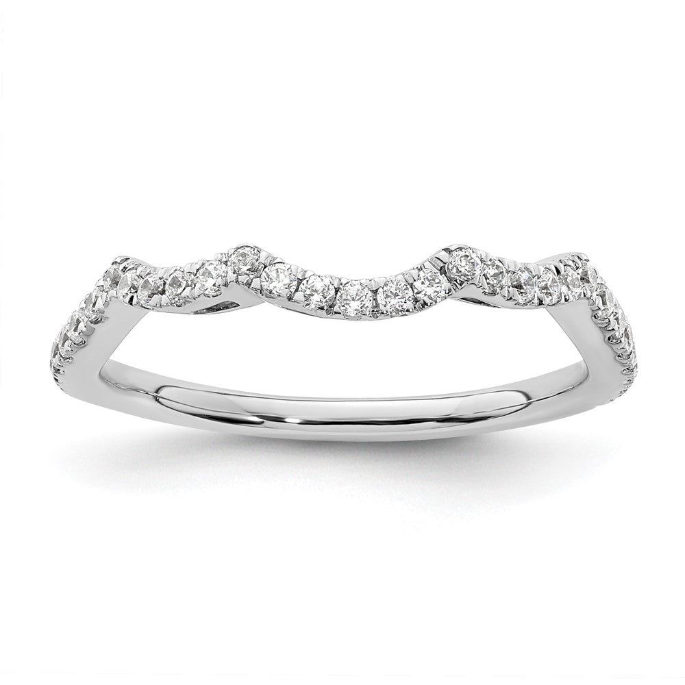 14k White Gold 1/3 carat Lab Grown Diamond VS/SI+ G+ Complete Wedding Band