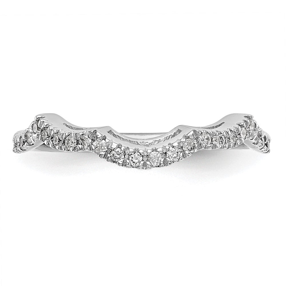 14k White Gold Diamond Wedding Band