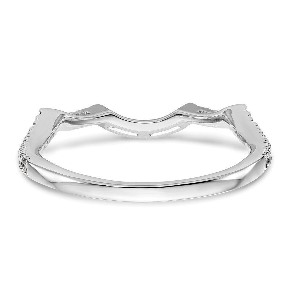 14k White Gold Diamond Wedding Band
