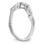 14k White Gold Diamond Wedding Band