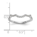 14k White Gold Diamond Wedding Band