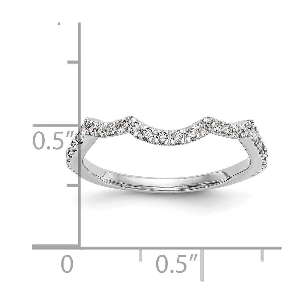 14k White Gold Diamond Wedding Band
