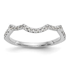 14k White Gold Diamond Wedding Band