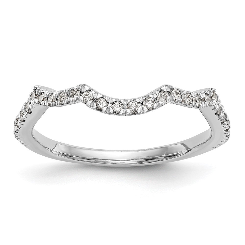 14k White Gold Diamond Wedding Band