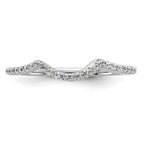 14k White Gold Diamond Wedding Band