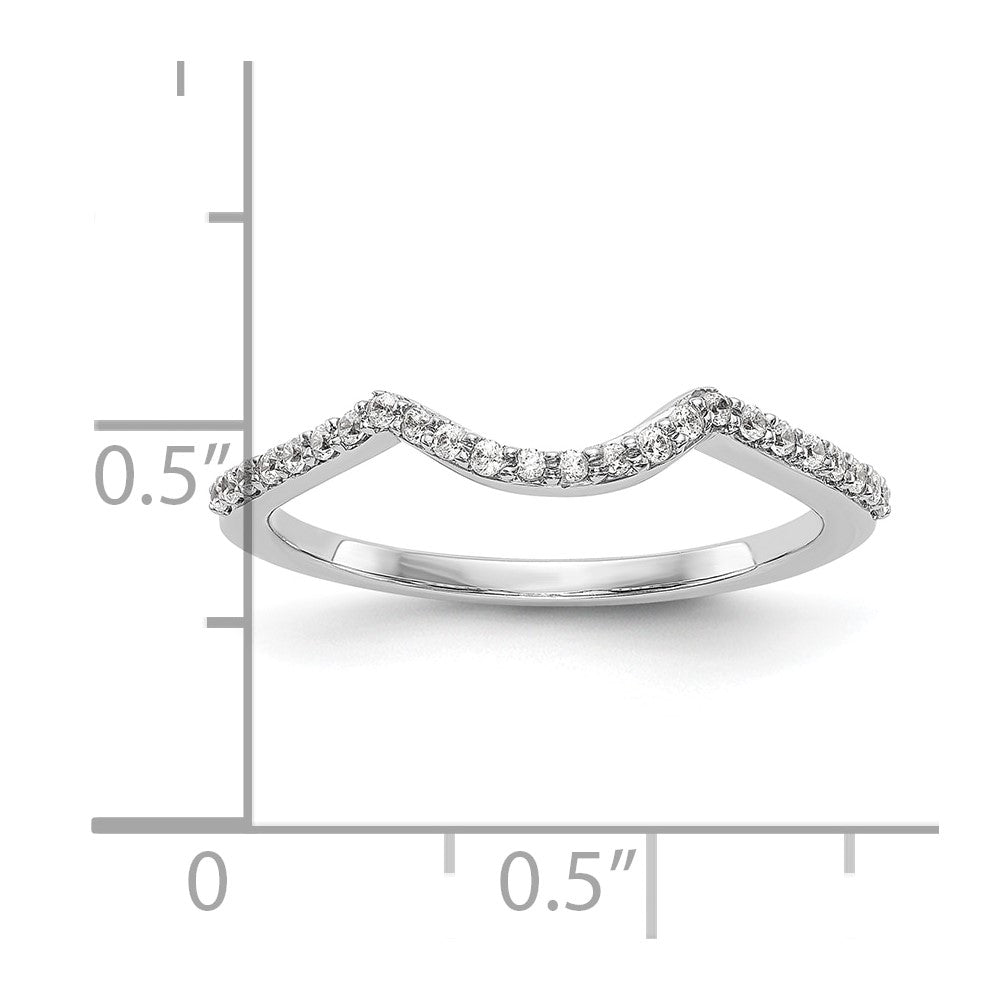 14k White Gold Diamond Wedding Band