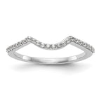 14k White Gold Diamond Wedding Band