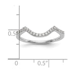 14k White Gold 1/6 carat Diamond Contoured Complete Wedding Band