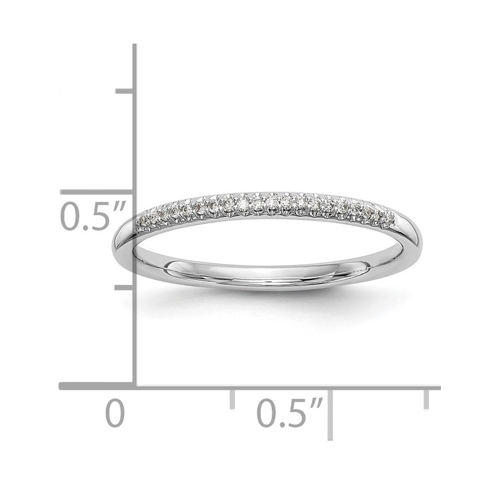 14K White Gold 1/20 carat Complete Diamond Wedding Band