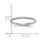 14K White Gold 1/20 carat Complete Diamond Wedding Band
