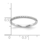 14K White Gold 1/8 carat Complete Diamond Wedding Band