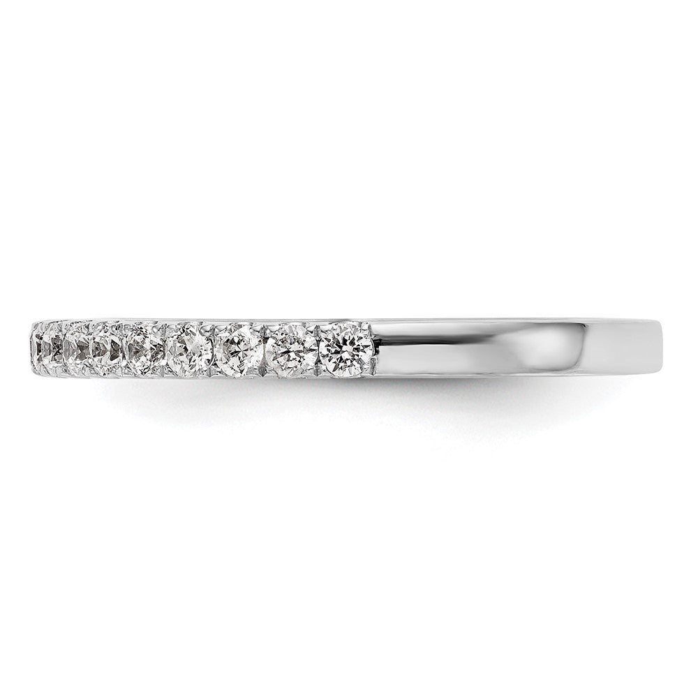 14K White Gold Diamond Wedding Band