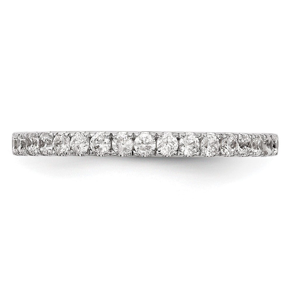 14K White Gold Diamond Wedding Band