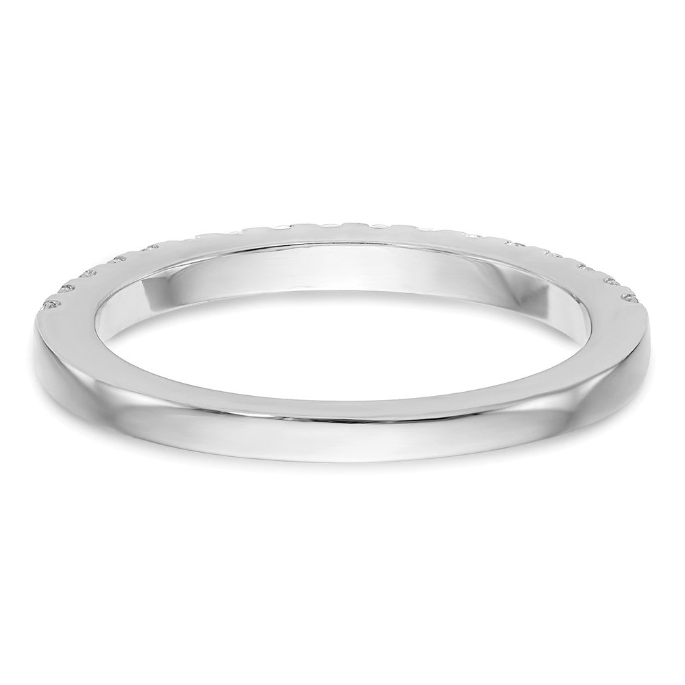 14K White Gold Diamond Wedding Band