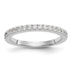 14K White Gold Diamond Wedding Band