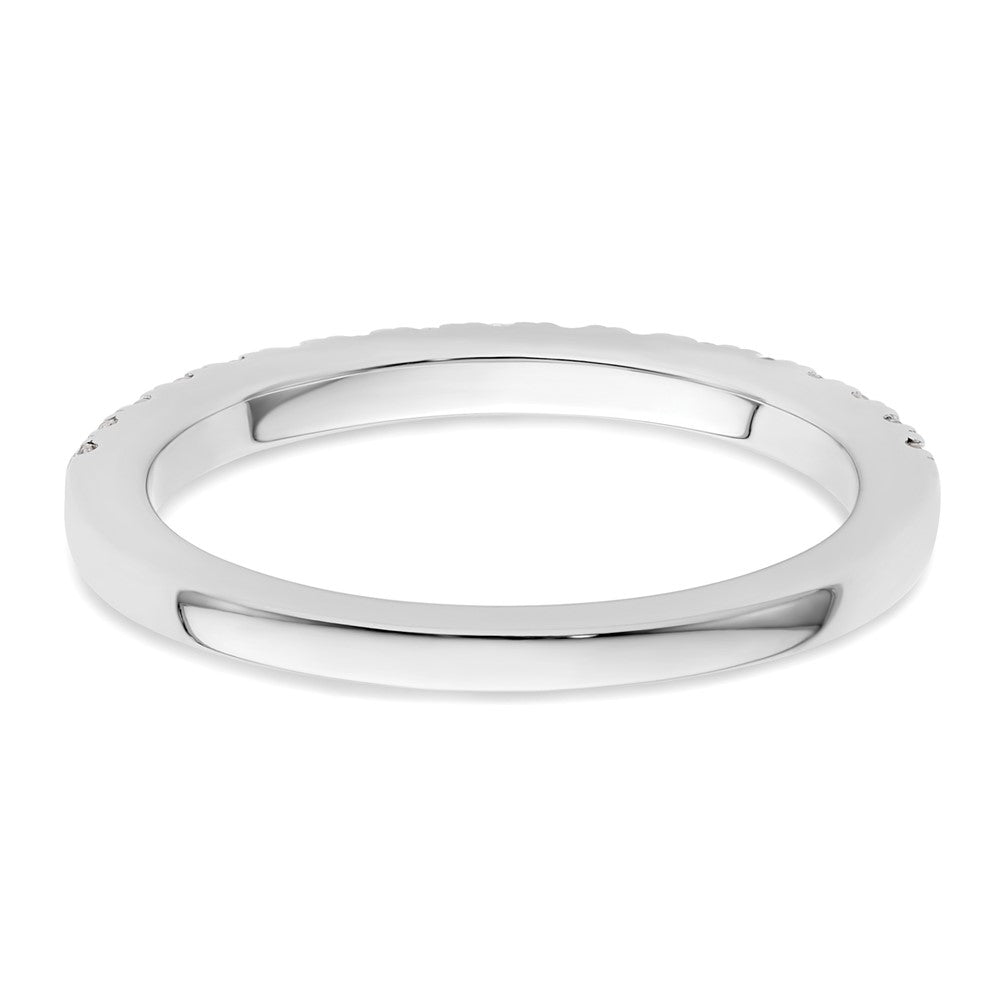 14K White Gold 3/8 carat Complete Diamond Wedding Band