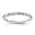 14K White Gold 3/8 carat Complete Diamond Wedding Band
