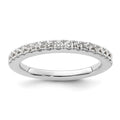 14K White Gold 1/2 carat Complete Diamond Wedding Band