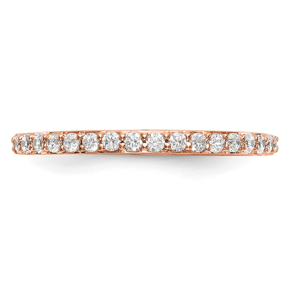 14K Rose Gold Diamond Wedding Band