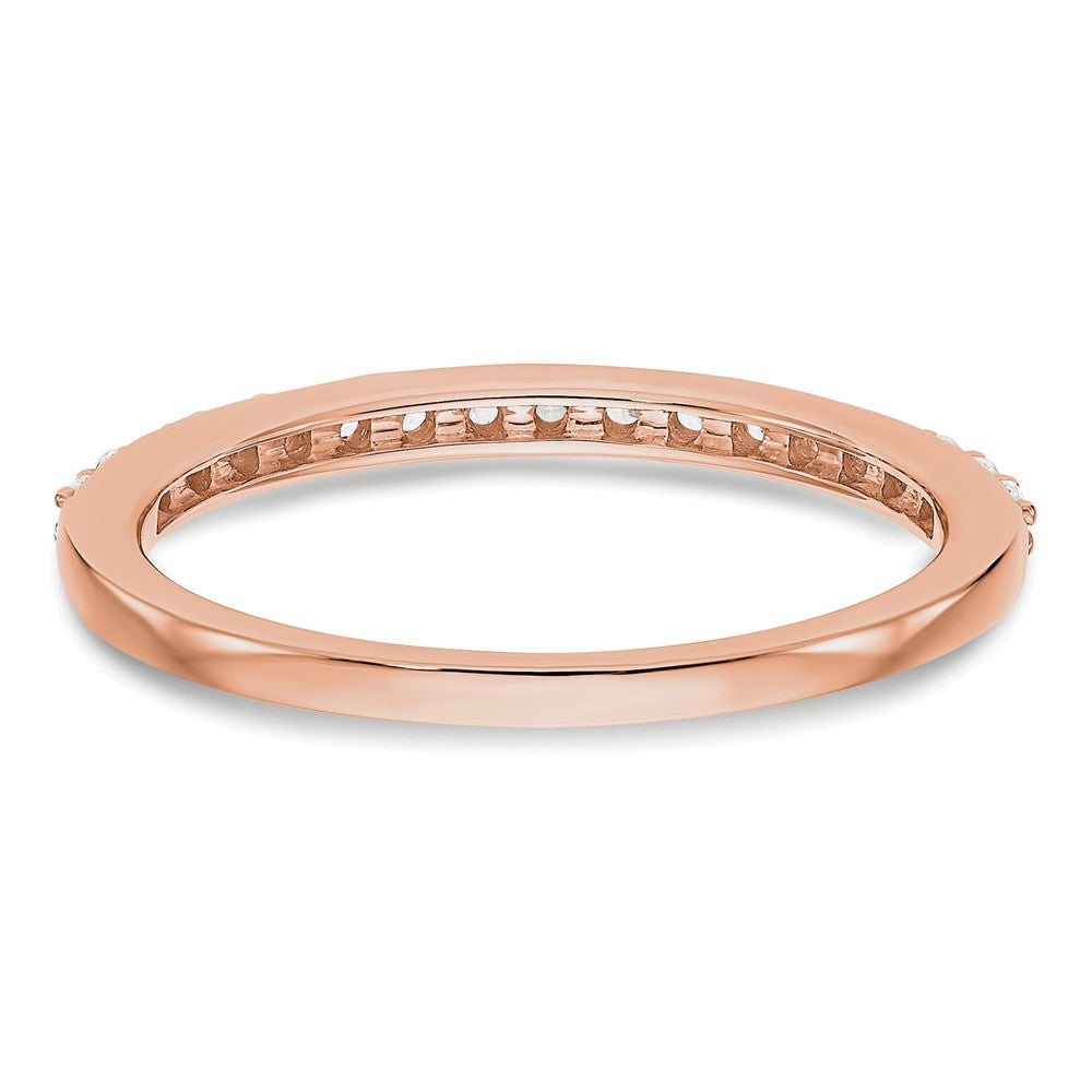 14K Rose Gold Diamond Wedding Band