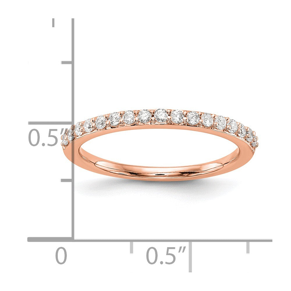 14K Rose Gold Diamond Wedding Band