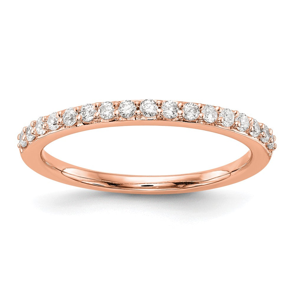 14K Rose Gold Diamond Wedding Band