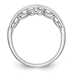 14K White Gold 1/10 carat Diamond Complete Wedding Band