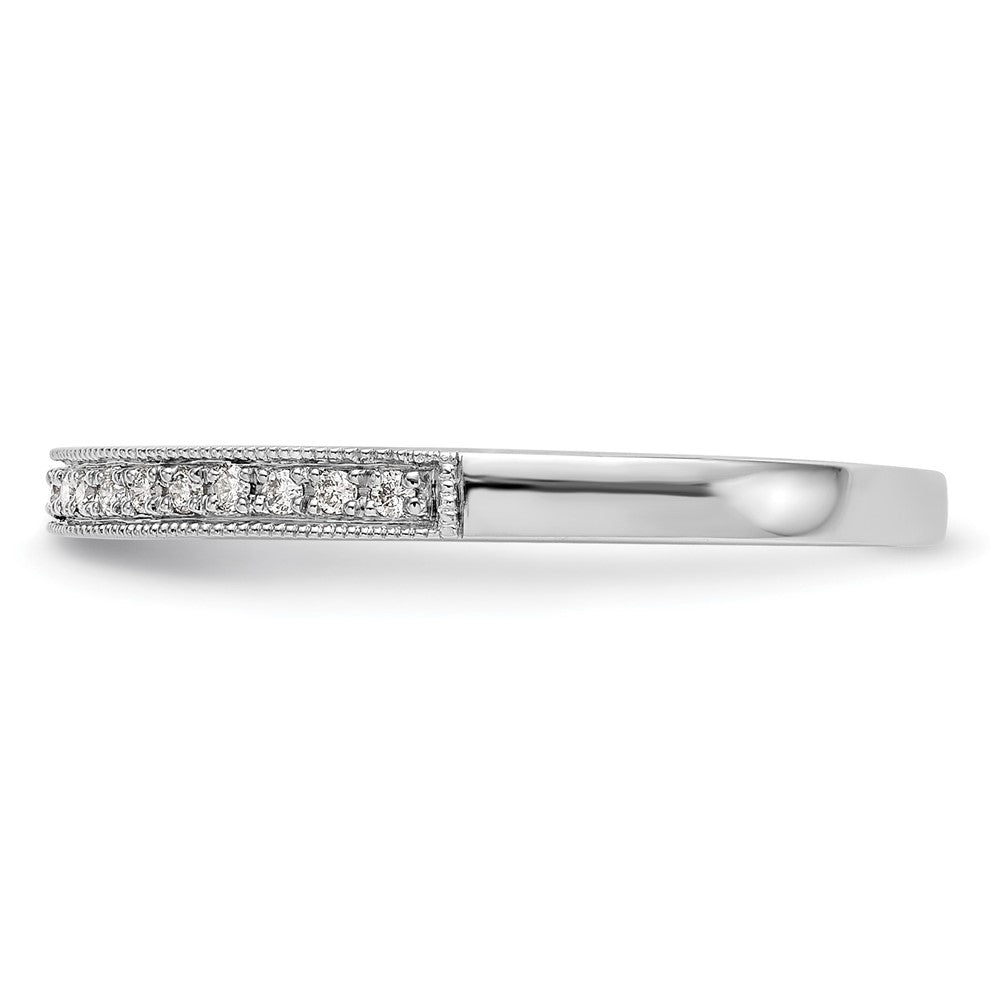 14K White Gold 1/10 carat Diamond Complete Wedding Band